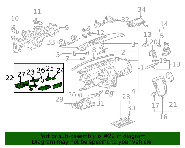 Genuine GM Compartment 25790289