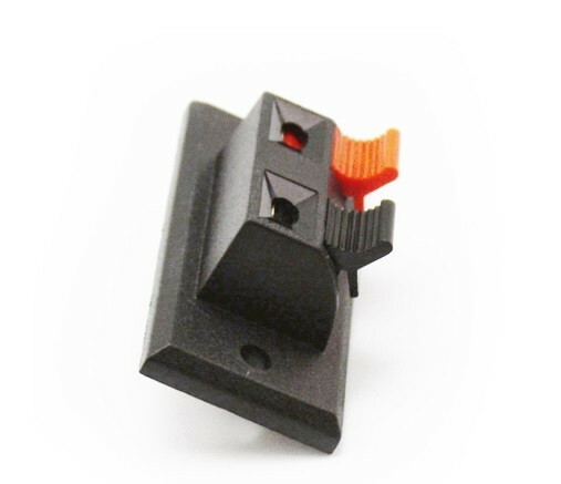 5 Pcs 2 Way Speaker Wire Square Terminal Wall panel Plate Input Push Type 