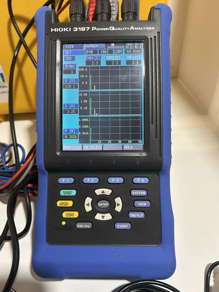 Hioki 3197 Three Phase HandHeld Power Quality Analyzer Meter