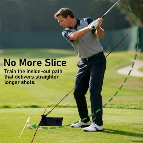Golf Alignment Sticks and Angle Holder Set with Two Angle Holders, Works black