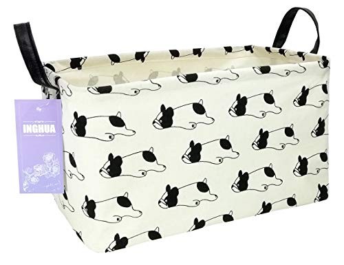 Rectangular Storage Basket Fabric Organizer Bin for Rec Bulldog