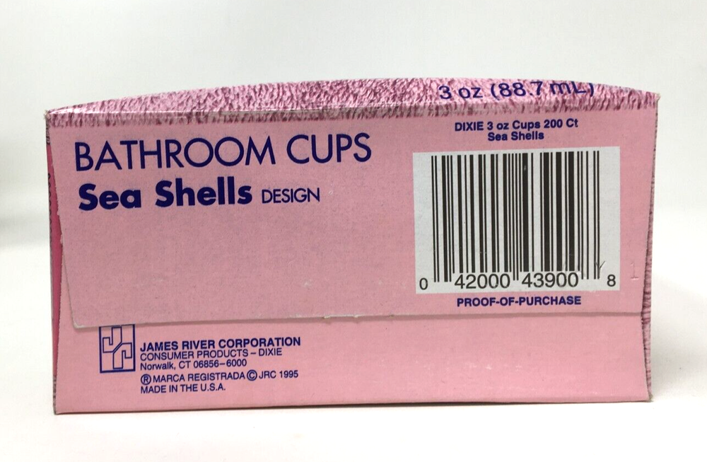 DIXIE CUPS 200 Count Sea Shells Design Bathroom Cups