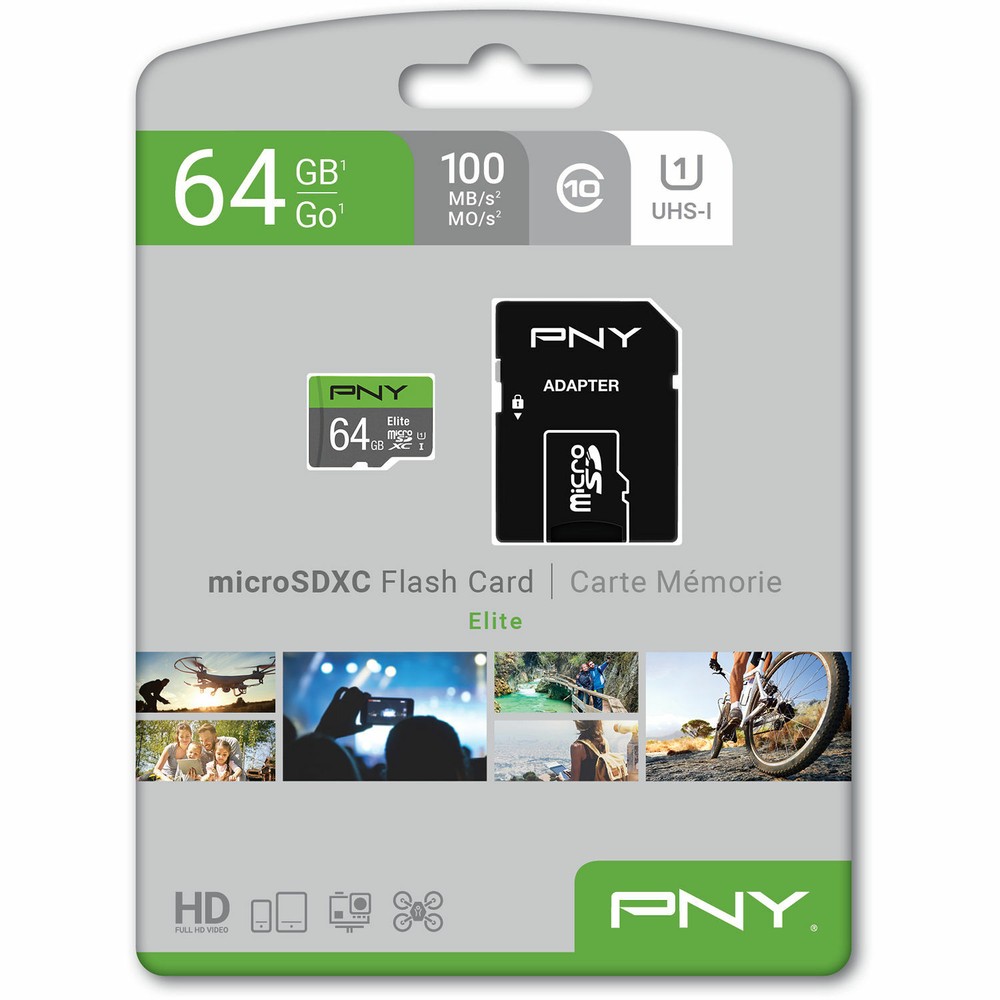 PNY Elite 64GB Class 10 U1 microSDXC Flash Memory Card