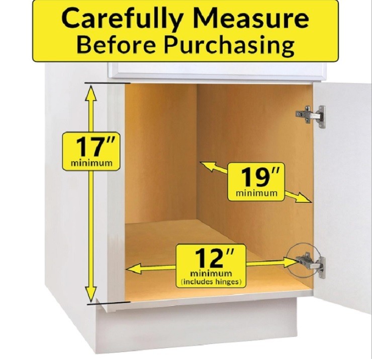 Pull Out Cabinet Organizer 11"x18" Slide Out Drawer For Kitchen Cabinets 2-Tier