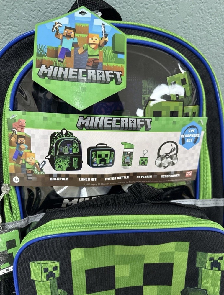Minecraft 5-Piece Backpack Set