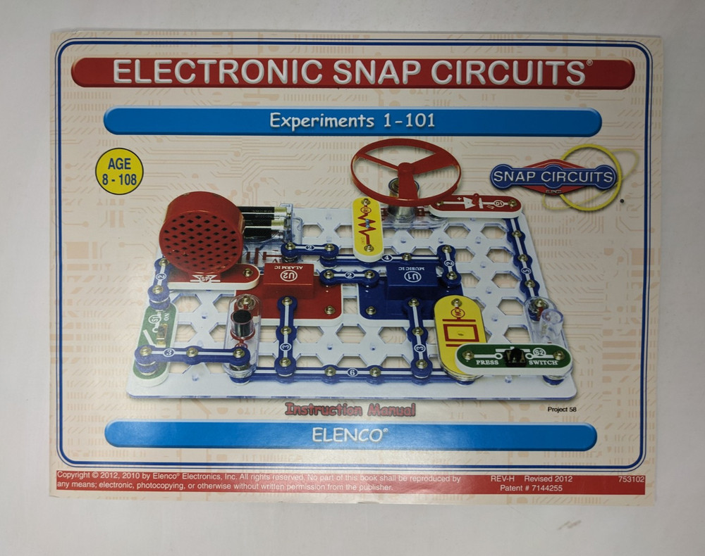 Electronic Snap Circuits SC-300 Electronics Kit Manual Only***