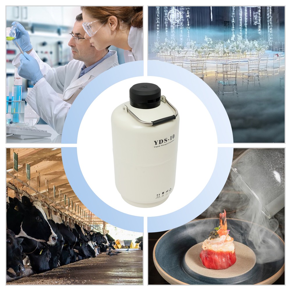 10L Liquid Nitrogen Tank Nitrogen Cryogenic Container Liquid Nitrogen Container
