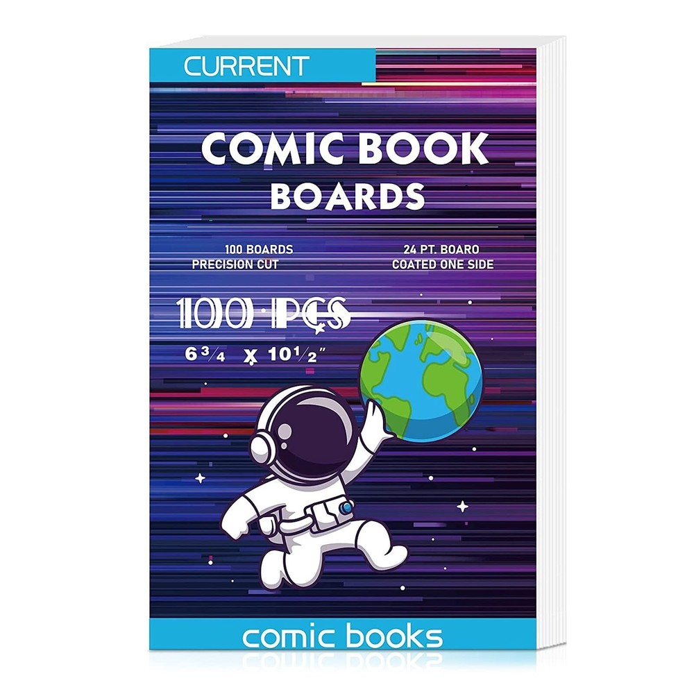 100 Comic Book Boards,Current Size Comic Book Boards, Acid-Free Comic Backing...