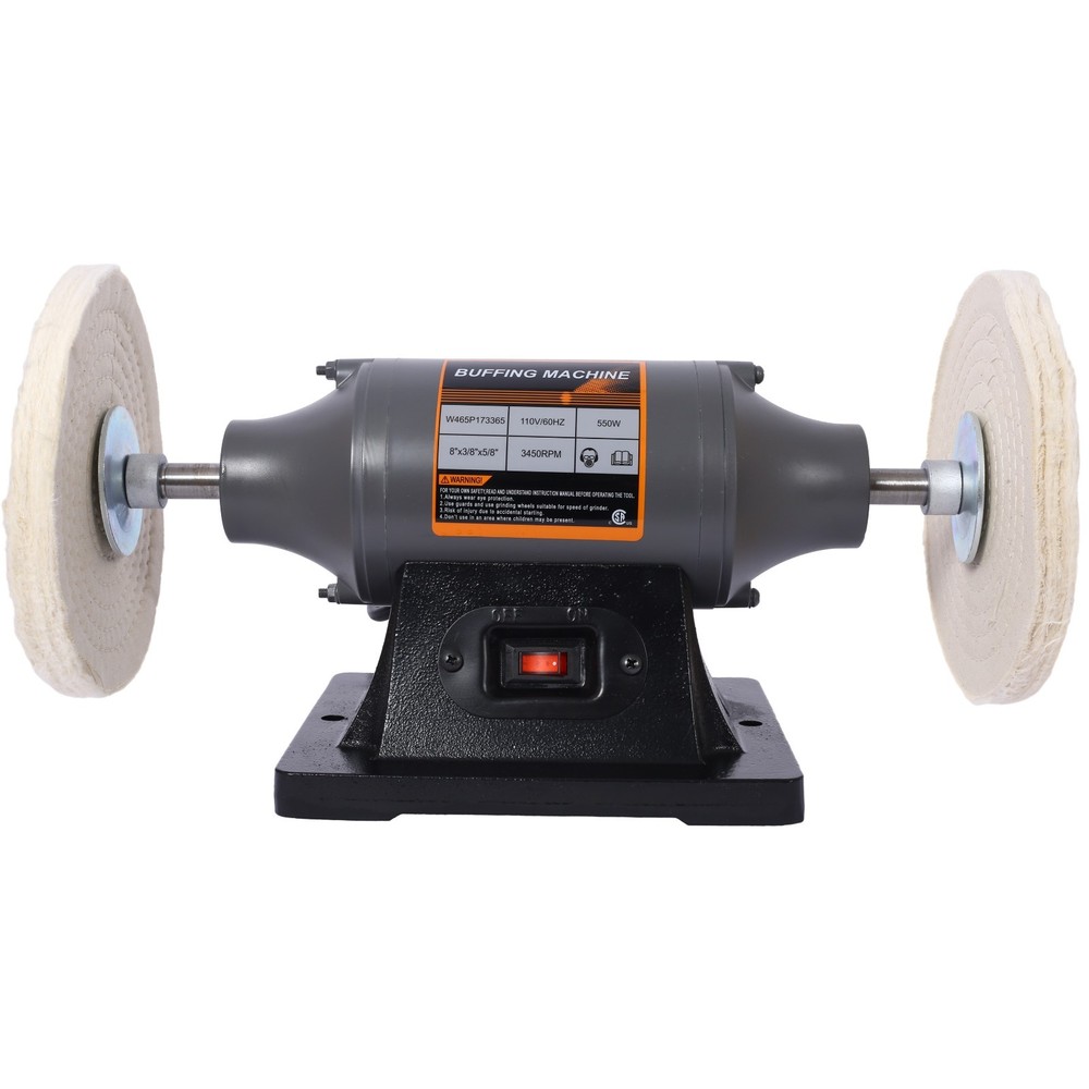 8-Inch Benchtop Buffer Polisher with 4 Thick Wheels, CSA Certified