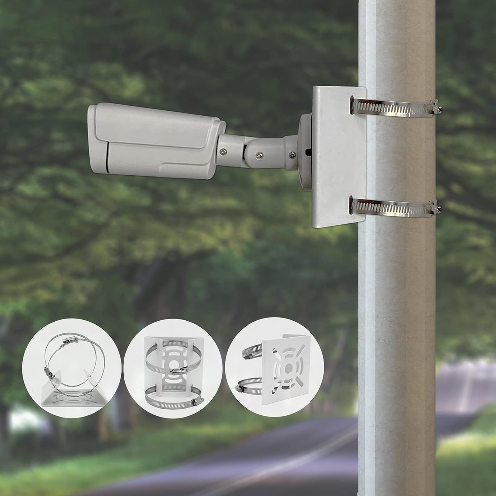 Witi Universal Vertical Pole Mount for Security Camera, Solid Metal Bracket with