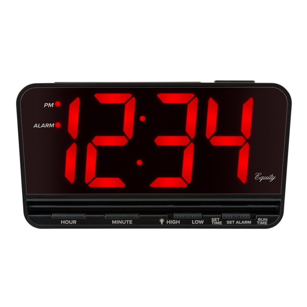 Extra Large LED Alarm Clock Brightness Control Snooze Function Battery Backup US