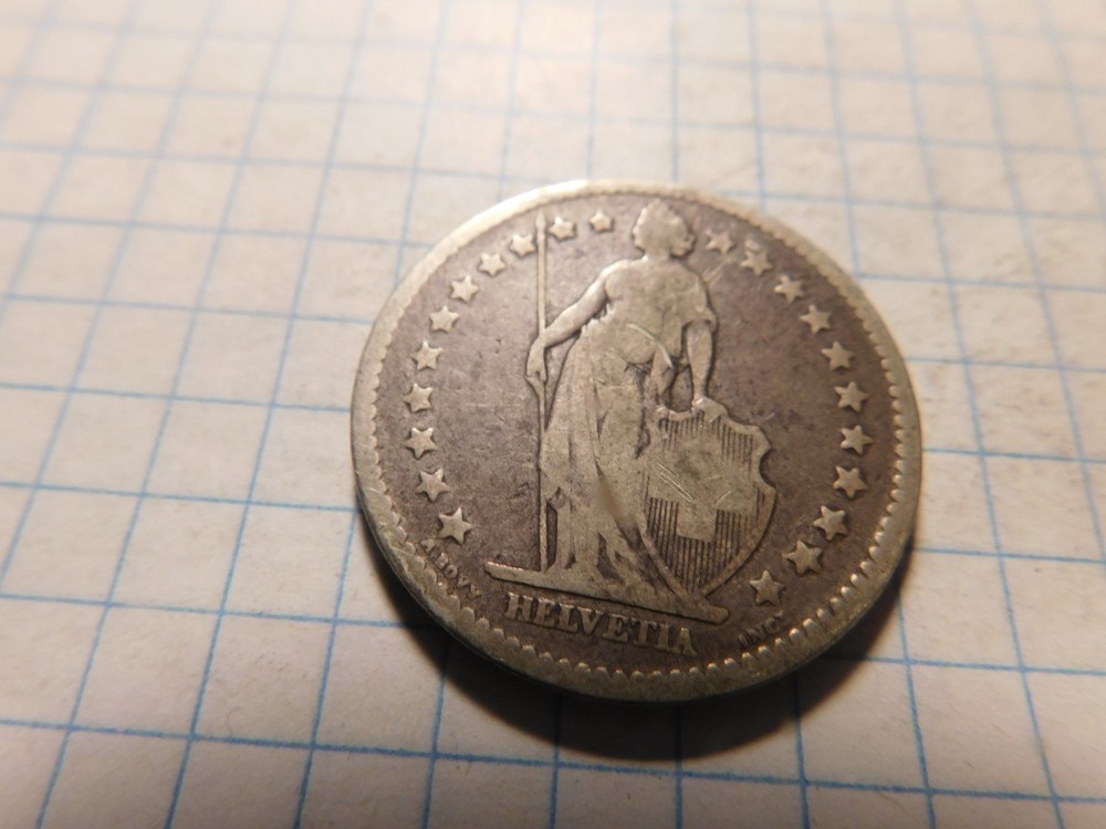 switzerland 2 francs 1878 B SILVER # 1119