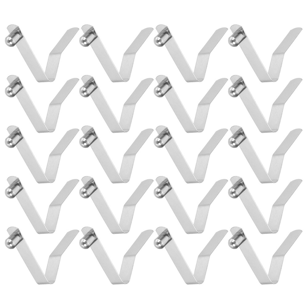 20pcs 4.8x6.5x30mm Single Button V-Shaped Paddle Snap Spring Clips Solid Head