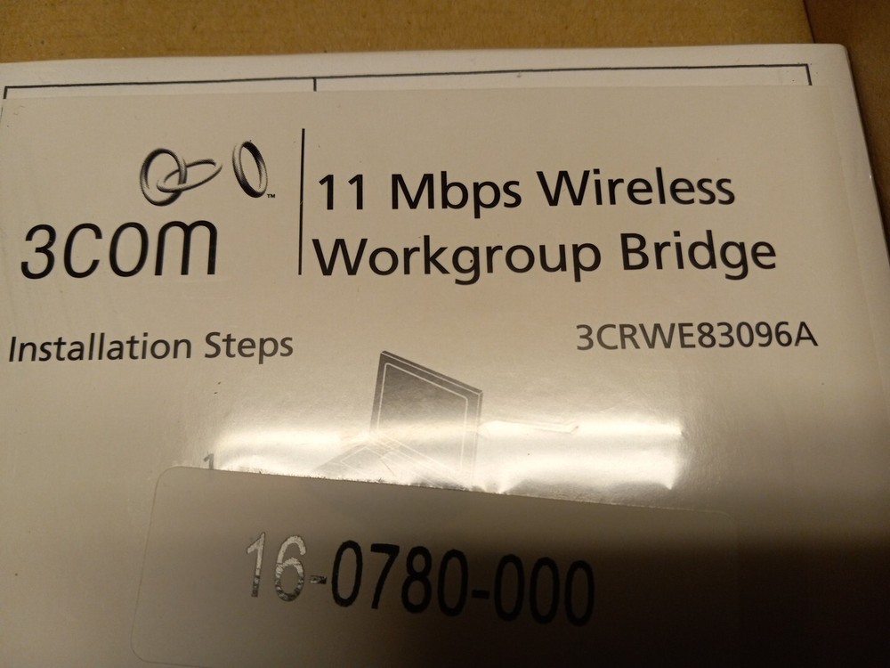 3com - 11 Mbps Wireless Workgroup Bridge - 3CRWE83096A NEW WL-308