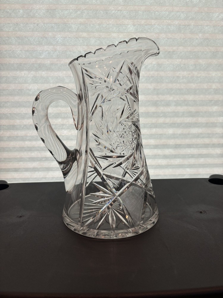 Beautiful Large Cut Crystal Modern Designs Pitcher