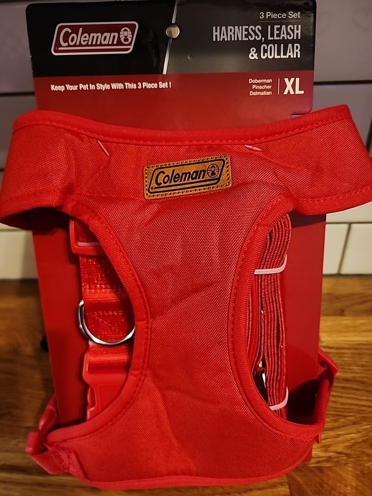 Coleman Harness, Leash & Collar Red XL