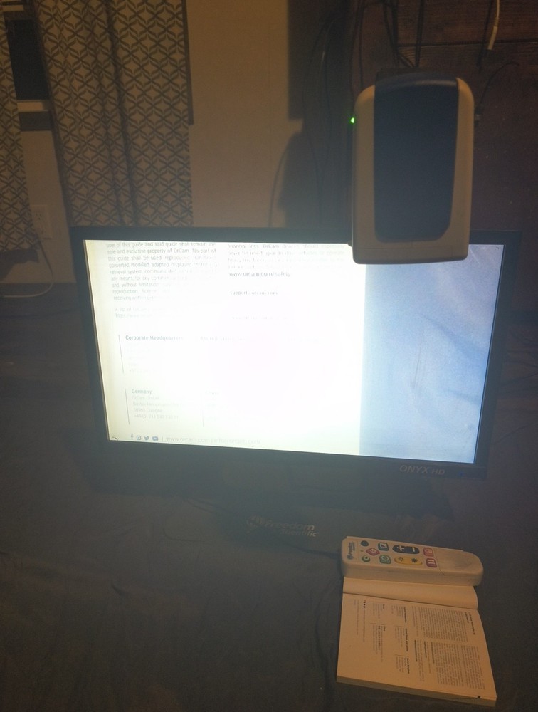 Freedom Scientific ONYX HD Deskset Magnifier Document Reader