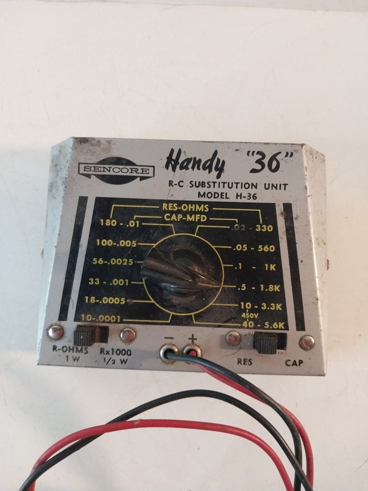 SENCORE Handy "36" Resistance Capacitance Substitution Unit Model H-36