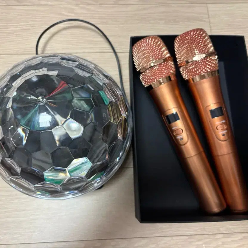 Mirror Ball Home Karaoke Set + Bluetooth Microphone - Pre-Owned