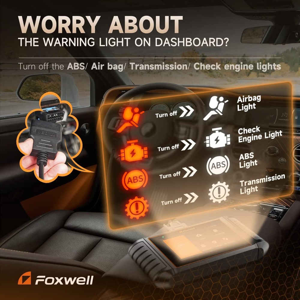 Foxwell NT706 Automotive Scanner Car Diagnostic ABS SRS Engine OBD2 Code Reader