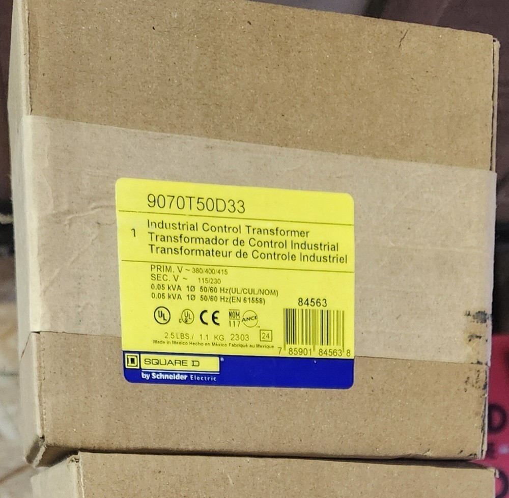 Square D 9070T50D33 Transfomer Control 50Va Multiple Voltages