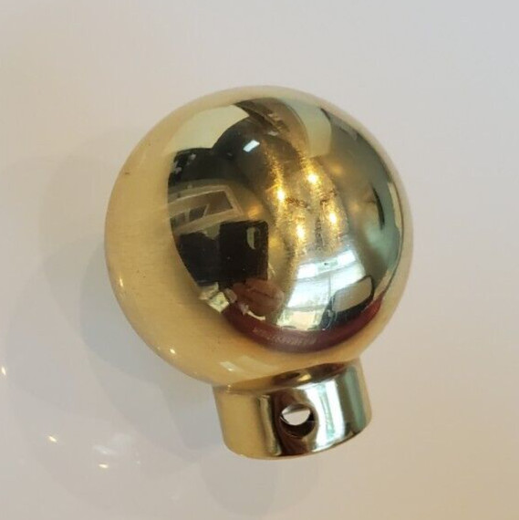 Heavy Brass pull knobs, 1.5" diameter for cabinets, latches & decor finials