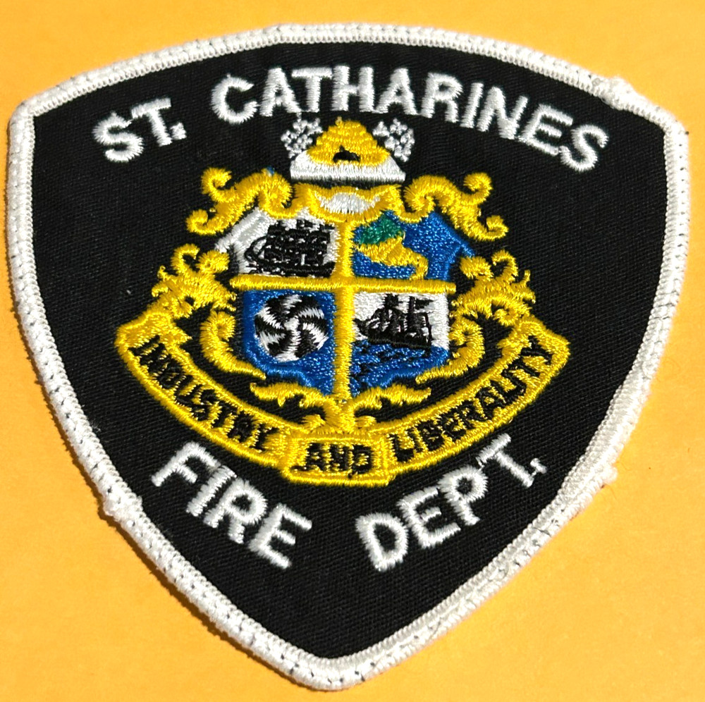 St. Catherines Ontario Canada Fire Department Patch Uniform Take Off