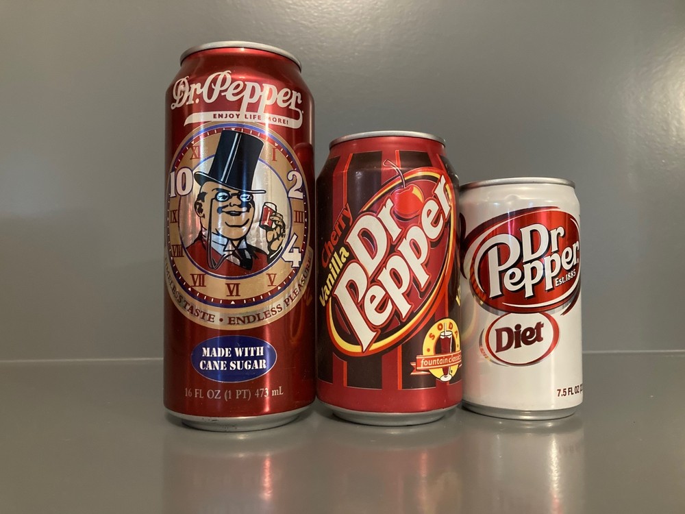 Dr Pepper Can Lot of Three