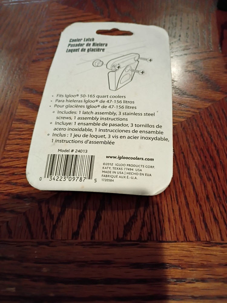 IGLOO Replacement Plastic Cooler Latch - White