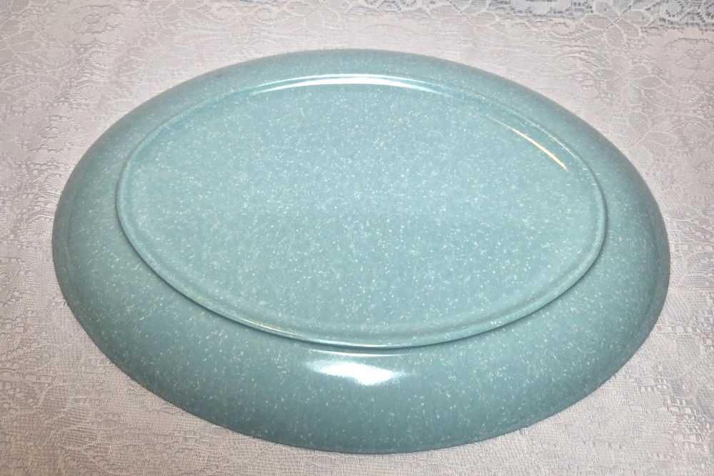 MCM Robin Egg Blue Speckleware Melamine 9-3/4" x 13" Serving Platter