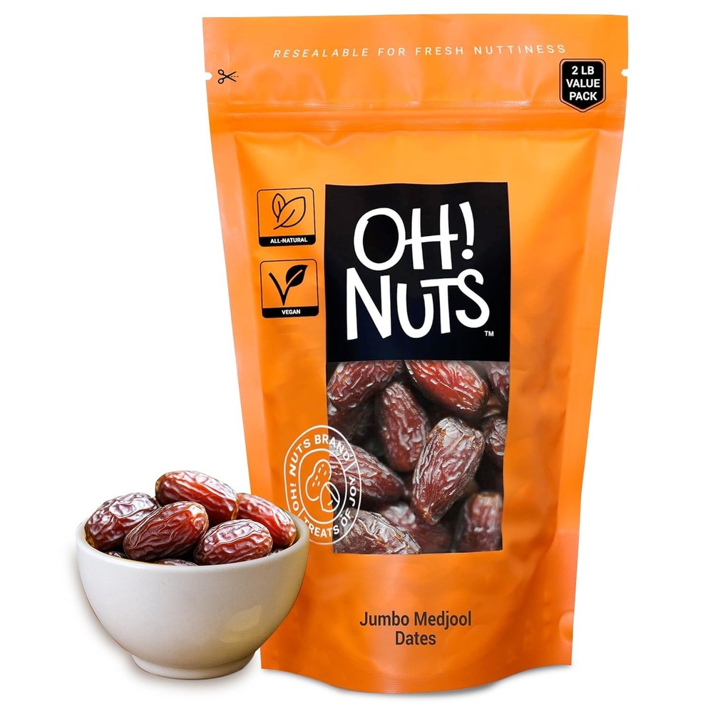 Jumbo Medjool Dates - Dried Dates - 2 lb - Unpitted Medjool Dates - No Sugar ...