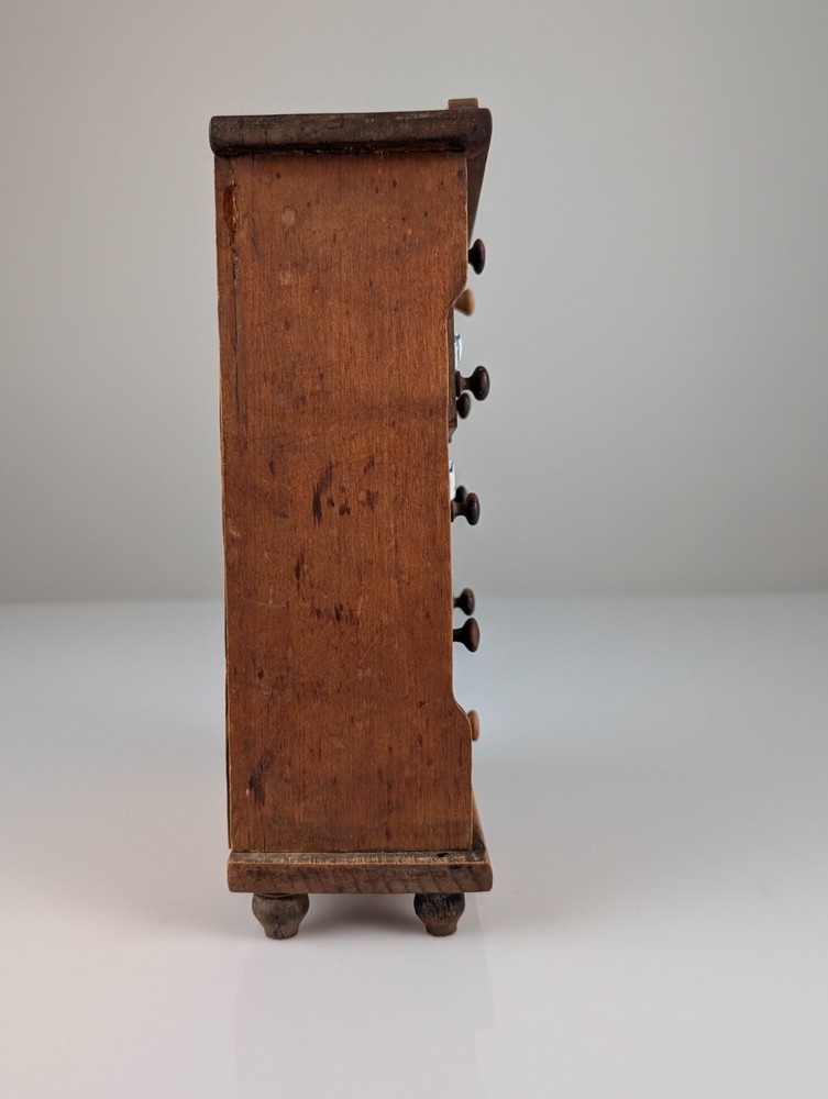 Spanish Rustic Wooden Spice Tree with Ceramic Labels, 1930s