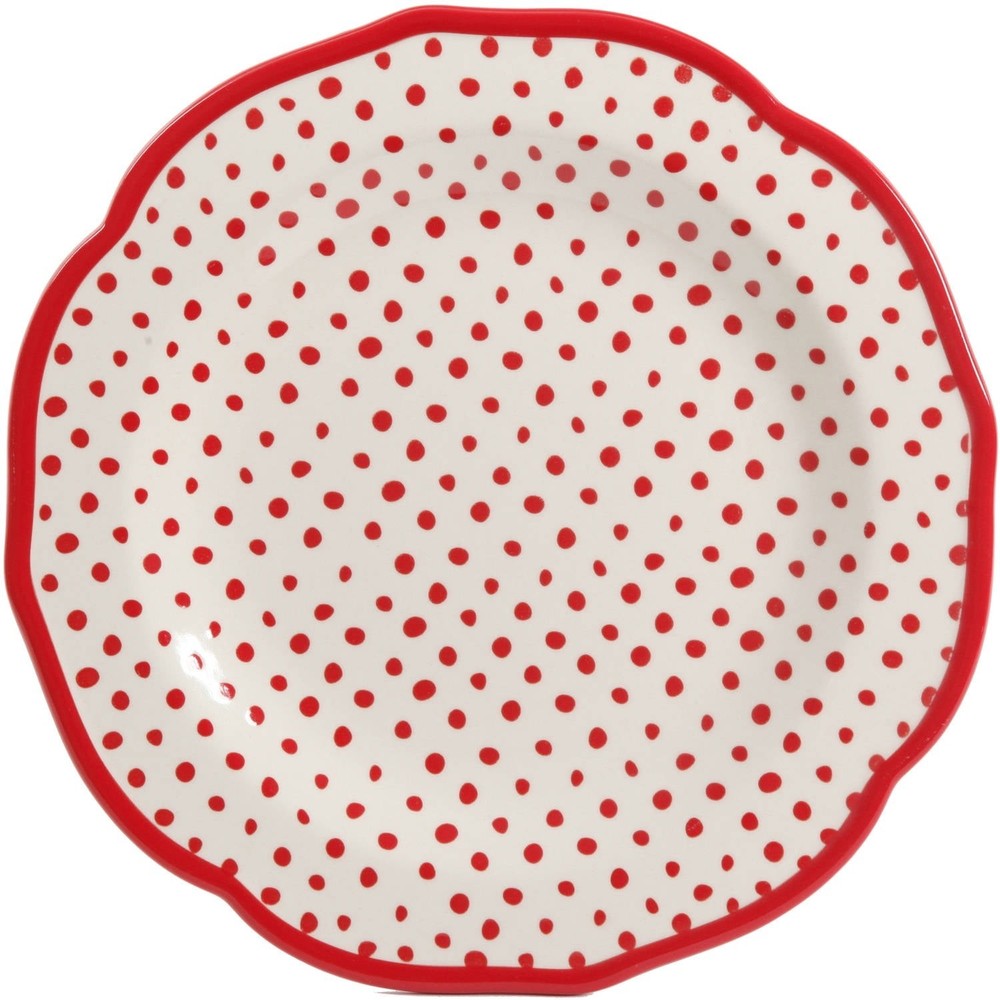 Timeless Floral & Retro Dot 12-Piece Dinnerware Set Multicolor