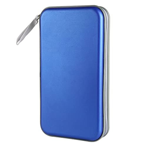 CD Case, DVD Case Holder 96 Capacity Hard Plastic CD DVD Disc Cases Blue