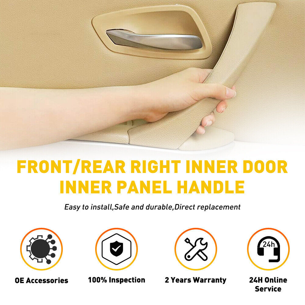 Left Right Outer Inner Door Panel Handle Pull Trim Cover For BMW E90 E91 328i M3