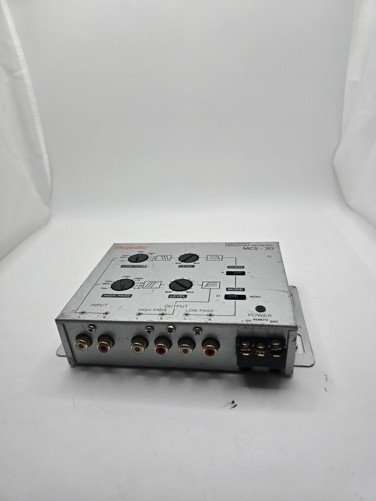 Majestic MCS-20 Electronic Crossover Network Car Audio Preamp Equalizer