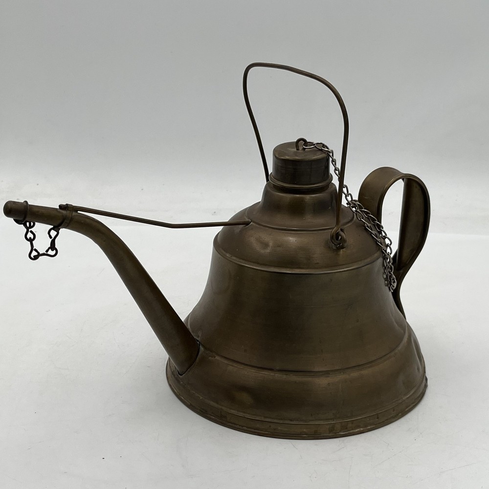 Antique Hand Made Copper Kettle Decoration Kitchen Fire Tea Pot Primitive