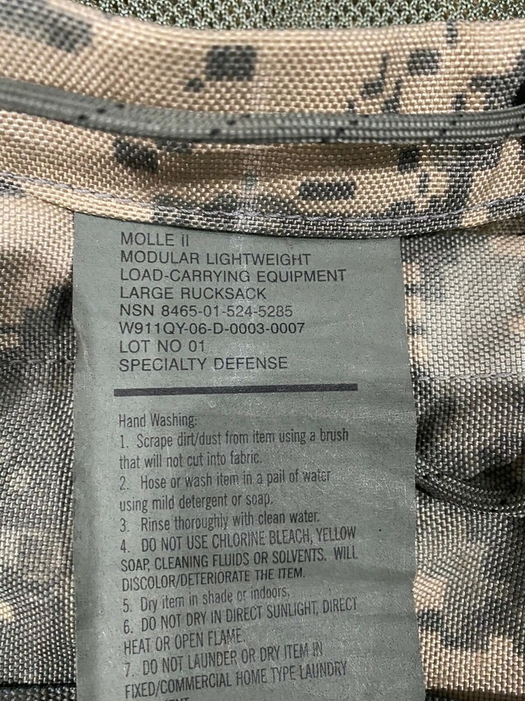 MOLLE II Large Rucksack ACU Pack ONLY
