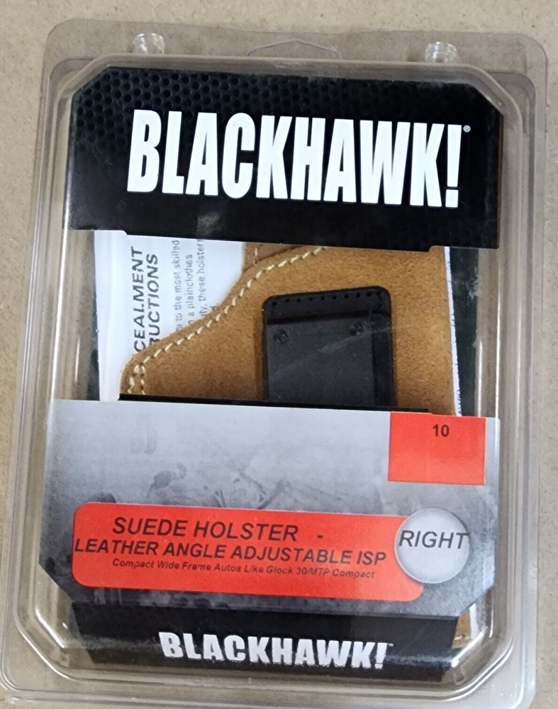 BlackHawk Suede Inside Pants RH Holster Leather Angle Adjustable ISP Glock 29 30