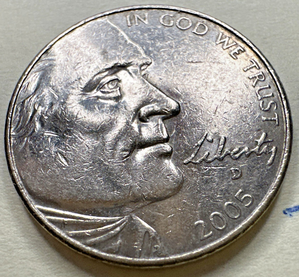 2005 D Jefferson "Bison" Nickel 1818X