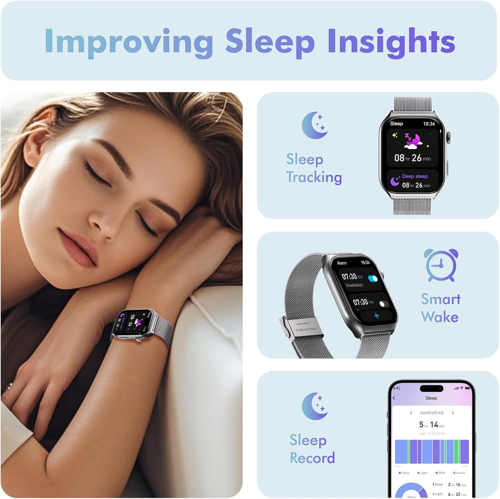 Android Smart Watch for Women - Bluetooth Call,Compatible with Android & Ios，2.0