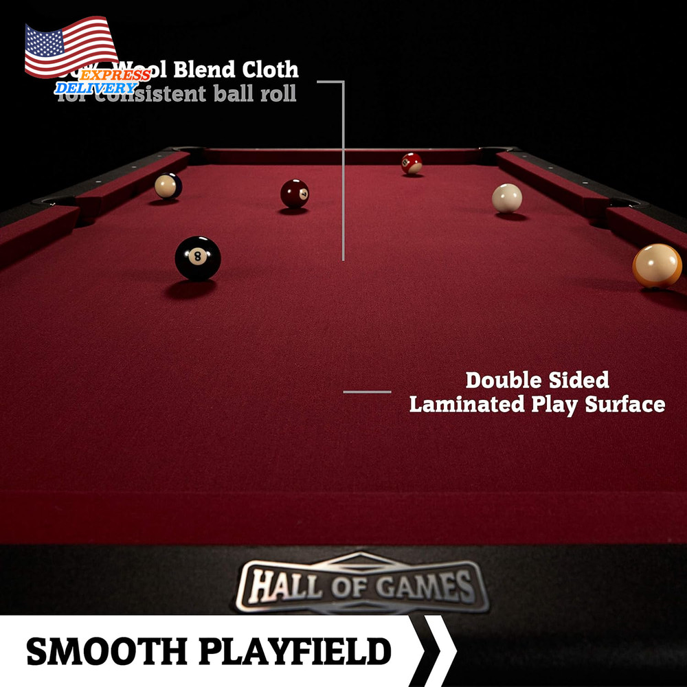 Billiard Tables Pool Tables w/Preassembled Playfields & Billiard Accessory Set