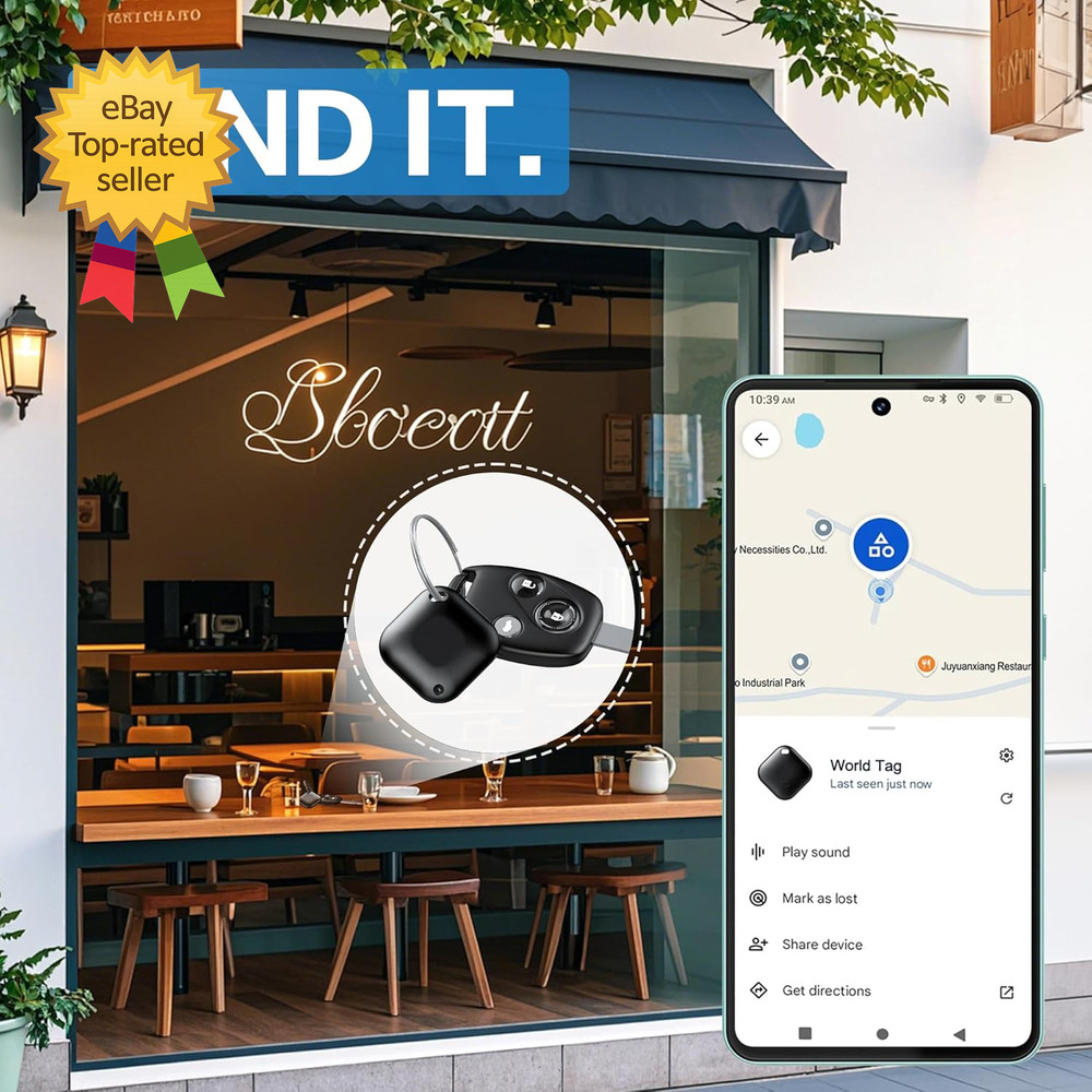 Android Air Tracker Tags 4 Pack Bluetooth Item Finder Key Luggage Travel Case