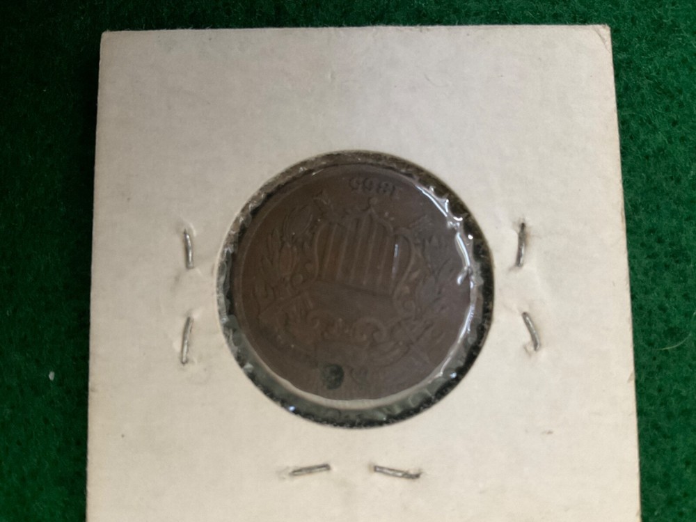 1865 Two Cent Coin - T;6