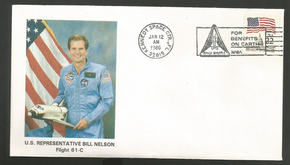 U.S REPRESENTATIVE BILL NELSON FLIGHT 61-C COLUMBIA  KSC **