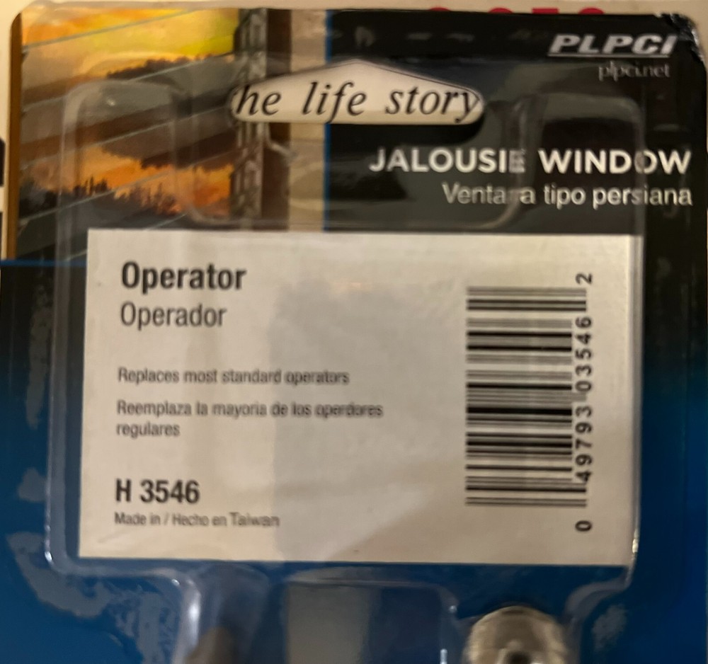 Prime-Line H 3546 Universal Aluminum Louver Operator (Single Pack)