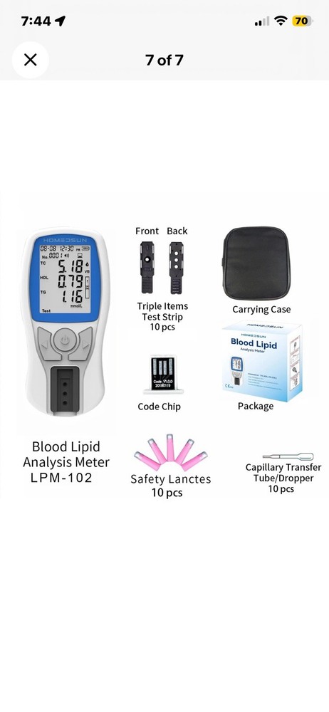Portable Cholesterol Testing Kit - Easy Home Use