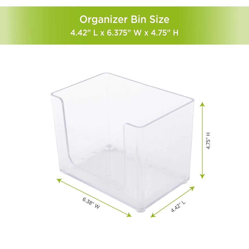 Storage Made Simple Drawer Organizer Bin 2 Pack Clear