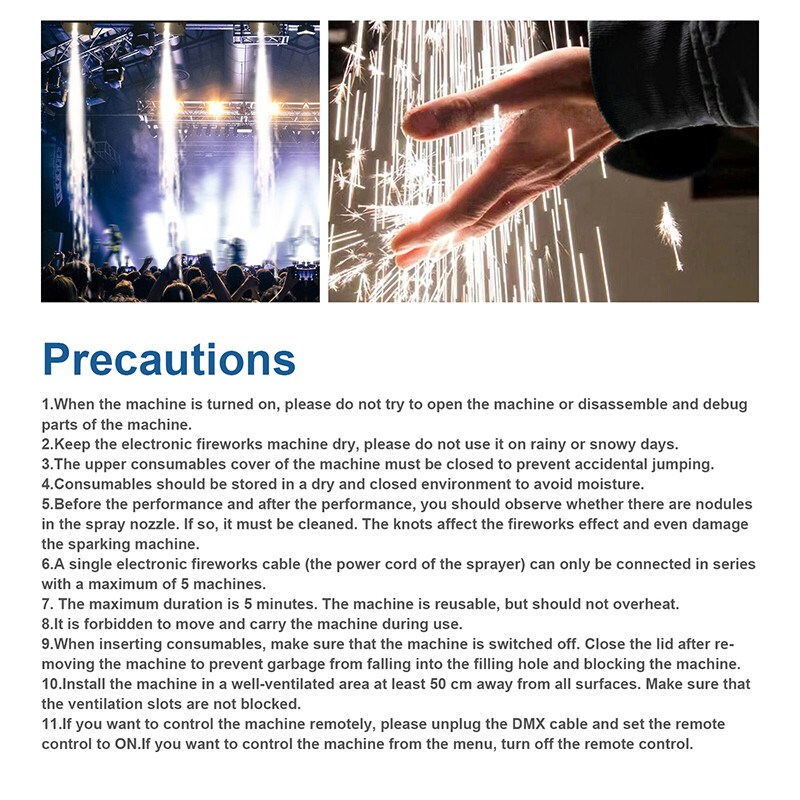 700W Cold Spark Firework Machine Stage Control Effect DMX512 Machine Disco Party