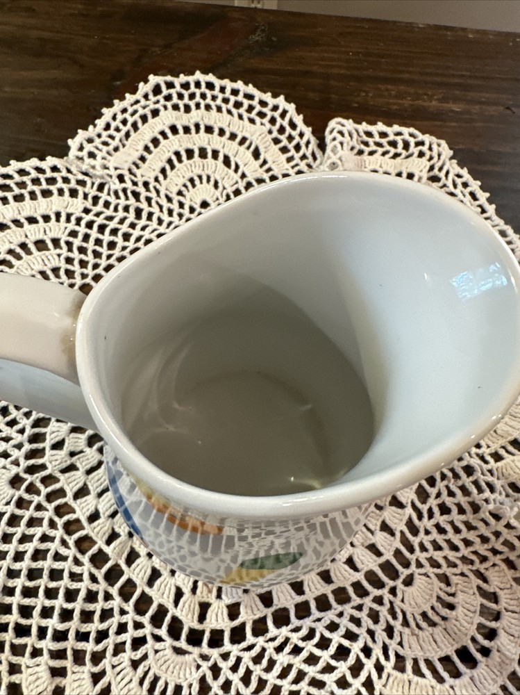 BIA Cordon Bleu Summertime White Ceramic Pitcher 7" Tall